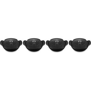 imageLe Creuset Enameled Cast Iron Gourmand Collection Set of 4 Mini Round Cocotte 3 qt Matte BlackMini Round Braiser with Lid