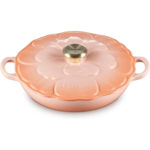 imageLe Creuset Signature Enameled Cast Iron Petal Braiser 225qt Coastal BluePeche