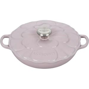imageLe Creuset Signature Enameled Cast Iron Petal Braiser 225qt Coastal BlueShallot