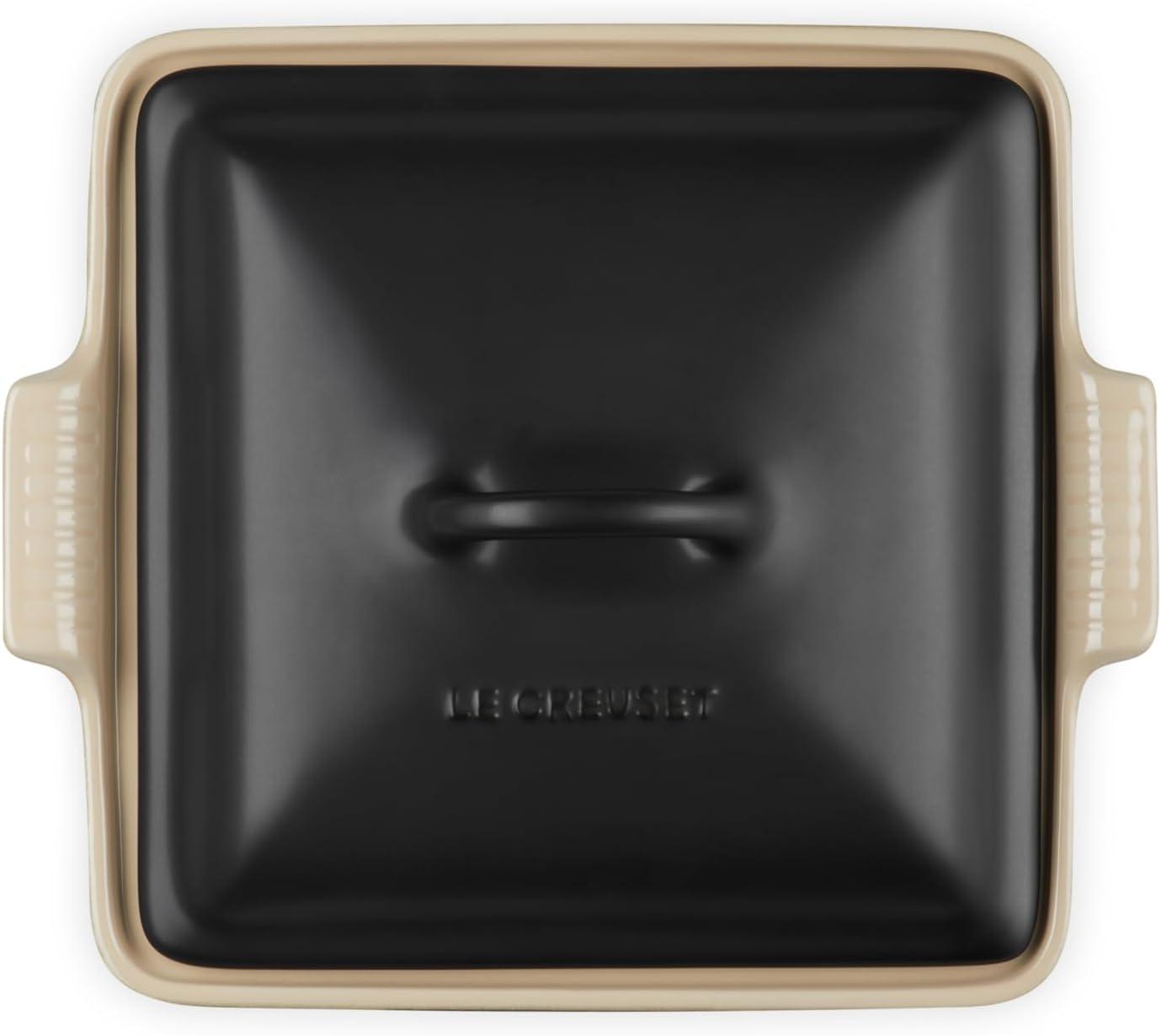 imageLe Creuset Stoneware Heritage Shallow Square Casserole 2qt 9 CeriseLicorice