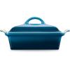 imageLe Creuset Stoneware Heritage Shallow Square Casserole 2qt 9 CeriseDeep Teal