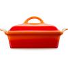 imageLe Creuset Stoneware Heritage Shallow Square Casserole 2qt 9 CeriseFlame