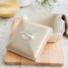 imageLe Creuset Stoneware Heritage Shallow Square Casserole 2qt 9 CeriseSea Salt