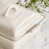 imageLe Creuset Stoneware Heritage Shallow Square Casserole 2qt 9 CeriseSea Salt