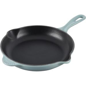 imageLe Creuset Classic Cast Iron Handle Skillet 9quot CeriseSea Salt