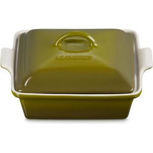 imageLe Creuset Stoneware Heritage Shallow Square Casserole 2qt 9 CeriseOlive