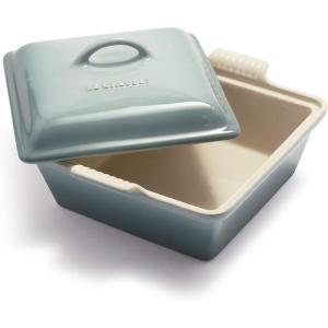 imageLe Creuset Stoneware Heritage Shallow Square Casserole 2qt 9 CeriseSea Salt