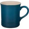 imageLe Creuset Enamel On Steel Demi Kettle with Metal Finishes ampamp Stoneware Set of 2 Mugs 125 qt Kettle ampamp 2 14 oz Mugs CeriseDeep Teal