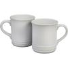 imageLe Creuset Enamel On Steel Demi Kettle with Metal Finishes ampamp Stoneware Set of 2 Mugs 125 qt Kettle ampamp 2 14 oz Mugs CeriseWhite