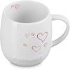 imageLe Creuset Mon Coeur Collection Stoneware Heritage Mug 13oz White with Hearts