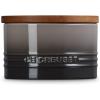 imageLe Creuset Signature Salt Cellar and Storage Canister with Wood Lid 16 oz WhiteOyster