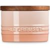 imageLe Creuset Signature Salt Cellar and Storage Canister with Wood Lid 16 oz WhitePeche