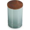 imageLe Creuset Signature Salt Cellar and Storage Canister with Wood Lid 16 oz WhiteSea Salt