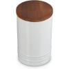 imageLe Creuset Signature Salt Cellar and Storage Canister with Wood Lid 16 oz WhiteWhite