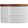 imageLe Creuset Signature Salt Cellar and Storage Canister with Wood Lid 16 oz WhiteWhite