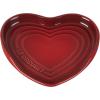 imageLe Creuset Stoneware Heart Shaped Spoon Rest 5quot WhiteCerise