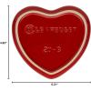 imageLe Creuset Stoneware Heart Shaped Spoon Rest 5quot WhiteCerise