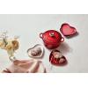 imageLe Creuset Stoneware Heart Shaped Spoon Rest 5quot WhiteCerise
