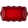 imageLe Creuset Stoneware Heritage Fluted Loaf Pan 9quot Sea SaltCerise