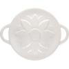 imageLe Creuset Stoneware Mini Round Cocotte with Flower Lid 8oz White