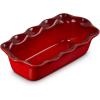imageLe Creuset Stoneware Set of 2 9quot Heritage Fluted Pie and 9quot Fluted Loaf Dish Chiffon PinkCerise