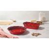 imageLe Creuset Stoneware Set of 2 9quot Heritage Fluted Pie and 9quot Fluted Loaf Dish Chiffon PinkSea Salt