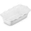 imageLe Creuset Stoneware Set of 2 9quot Heritage Fluted Pie and 9quot Fluted Loaf Dish Chiffon PinkWhite