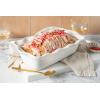 imageLe Creuset Stoneware Set of 2 9quot Heritage Fluted Pie and 9quot Fluted Loaf Dish Chiffon PinkWhite