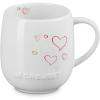 imageLe Creuset Mon Coeur Collection Stoneware Heritage Mug 13oz White with Hearts