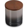 imageLe Creuset Signature Salt Cellar and Storage Canister with Wood Lid 16 oz WhiteOyster