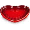 imageLe Creuset Stoneware Heart Shaped Spoon Rest 5quot WhiteCerise