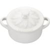 imageLe Creuset Stoneware Mini Round Cocotte with Flower Lid 8oz White