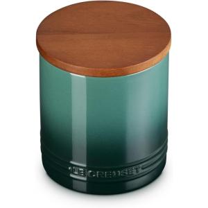 imageLe Creuset Signature Salt Cellar and Storage Canister with Wood Lid 16 oz WhiteArtichaut