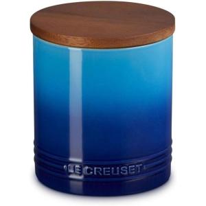 imageLe Creuset Signature Salt Cellar and Storage Canister with Wood Lid 16 oz WhiteMaresille