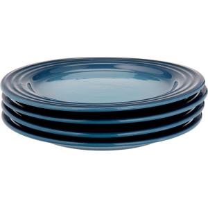 imageLe Creuset Stoneware Set of 4 Salad Plates 85quot each WhiteMarine