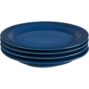 imageLe Creuset Stoneware Set of 4 Salad Plates 85quot each WhiteMarseille