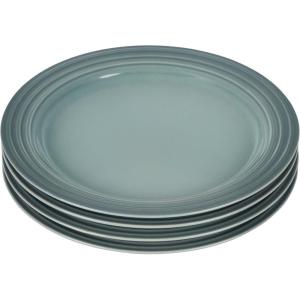 imageLe Creuset Stoneware Set of 4 Salad Plates 85quot each WhiteSea Salt