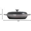 imageLe Creuset Enameled Cast Iron Signature Braiser 15 qt OysterOyster