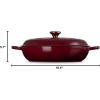 imageLe Creuset Enameled Cast Iron Signature Braiser 15 qt OysterRhone