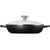 imageLe Creuset Enameled Cast Iron Signature Round Braiser with Glass Lid 225 qt OysterLicorice
