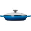 imageLe Creuset Enameled Cast Iron Signature Round Braiser with Glass Lid 225 qt OysterMarseille