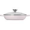 imageLe Creuset Enameled Cast Iron Signature Round Braiser with Glass Lid 225 qt OysterShallot