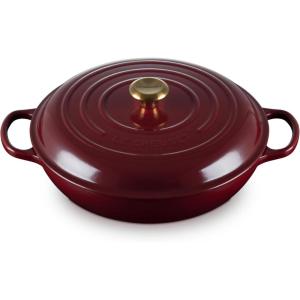 imageLe Creuset Enameled Cast Iron Signature Braiser 15 qt OysterRhone