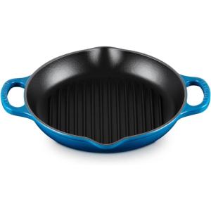 imageLe Creuset Enameled Cast Iron Signature Deep Round Grill 975quot MarseilleMarseille