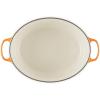 imageLe Creuset Enameled Cast Iron Signature Oval Dutch Oven 155 qt Flamme Doree with Crucible Knob155 qt
