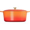 imageLe Creuset Enameled Cast Iron Signature Oval Dutch Oven 155 qt Flamme Doree with Crucible Knob155 qt