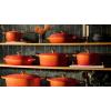 imageLe Creuset Enameled Cast Iron Signature Oval Dutch Oven 155 qt Flamme Doree with Crucible Knob155 qt
