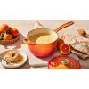 imageLe Creuset Enameled Cast Iron Signature Oval Dutch Oven 155 qt Flamme Doree with Crucible Knob23 Quarts