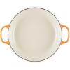 imageLe Creuset Enameled Cast Iron Signature Oval Dutch Oven 155 qt Flamme Doree with Crucible Knob5 qt