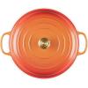 imageLe Creuset Enameled Cast Iron Signature Oval Dutch Oven 155 qt Flamme Doree with Crucible Knob5 qt